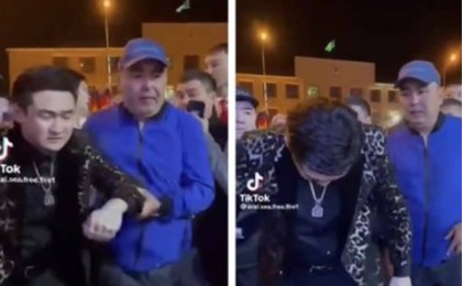 Концертте Төреғалиді итеріп сахнаға шығарған видео пайда болды
