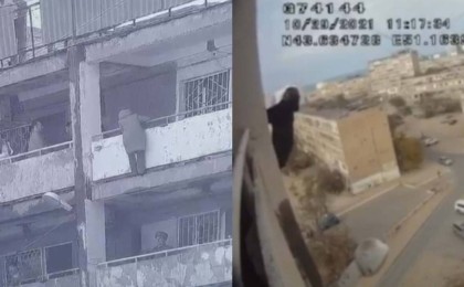 Ақтауда полицейлер 9-қабаттан секірмек болған әйелді құтқарды