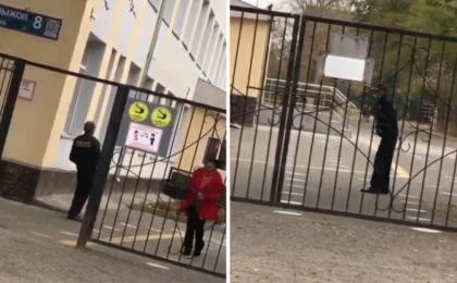 Нұр-Сұлтанда мектептің мас күзетшісі ата-аналарды шошытты (ВИДЕО)