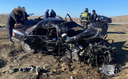 Түркістанда жантүршігерлік жол апатынан 6 адам қаза тапты