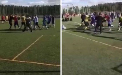 ҚТЖ қызметкерлері мен полицейлер төбелесті (ВИДЕО)