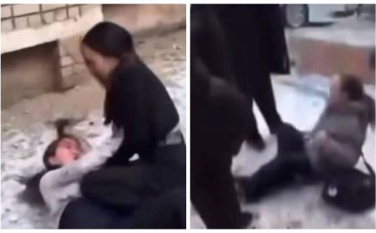 Семейде оқушы қызды қатарластары топтасып ұрып, видеоға түсірген (ВИДЕО)