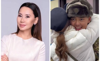"Әскерге бару – парыз": Тележүргізуші Динара Сәтжан әскердегі ұлының ант қабылдау рәсіміне қатысты