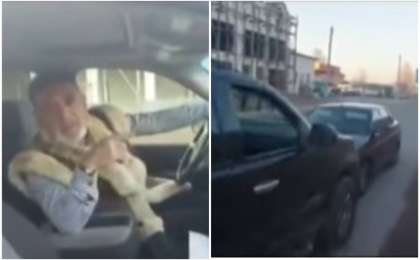 "Мен сондай дерзкий шалмын". Шымкенттік қария көлікті бірнеше метрге сүйреп тастады (видео)