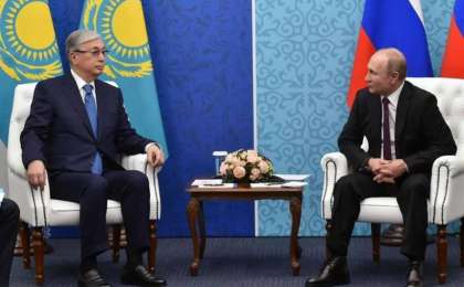 托卡耶夫总统会见俄罗斯总统普京