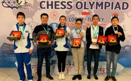 哈萨克斯坦团队在国际象棋青少年奥林匹克赛排名第四位