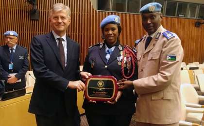 联合国颁发2019年度杰出维和女警察奖