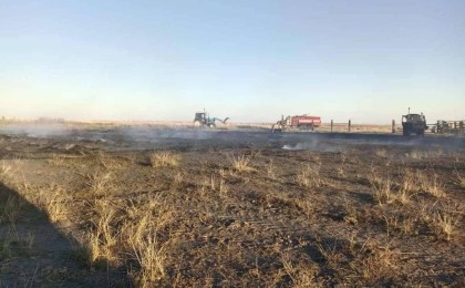 Абай облысында балалар сіріңкемен ойнап, 82 тонна шөпті өртеп жіберген