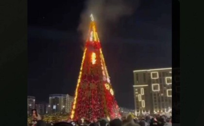 Шымкентте жаңа қосылған шырша өртеніп кете жаздады (видео)