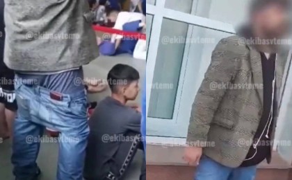 Екібастұзда ер адам шалбарын шешіп, балаларды видеоға түсіріп тұрған (видео)