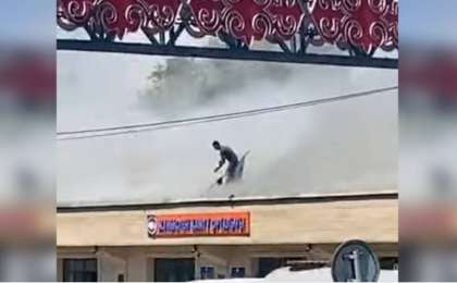 Түркістан облысында ер адам туды өрттен алып шықты