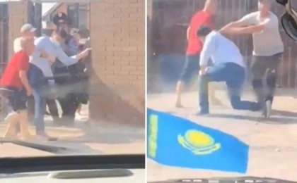 Қарағандыда мобилдік топпен төбелескендер видеоға түсіп қалды