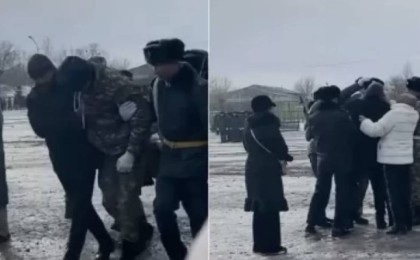 Аягөзде сарбаз ант қабылдау кезінде есінен танып қалған