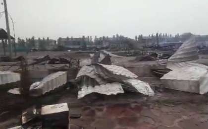 Алакөлдегі өрт: 7 адам зардап шекті