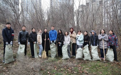 Алматыда қыстың алдында Баум тоғайы тазартылды