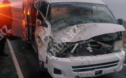 Маңғыстауда мұнайшылар мінген автобус жол апатына ұшырады