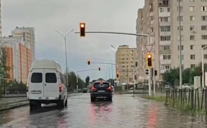 Астана көшелерін тағы да су басты