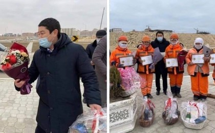 Ақтау әкімі көше сыпырушылардың еңбегін елеп, ерекше құттықтады