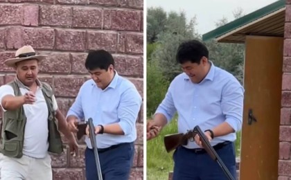 Оқ атып жүрген Талдықорған әкімі желіде қызу талқыға түсті