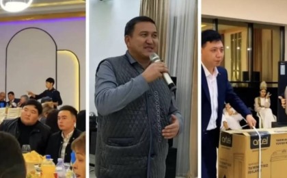 Күндіз той жасаған жас отбасыға Шу қаласының әкімі сыйлық табыс етті