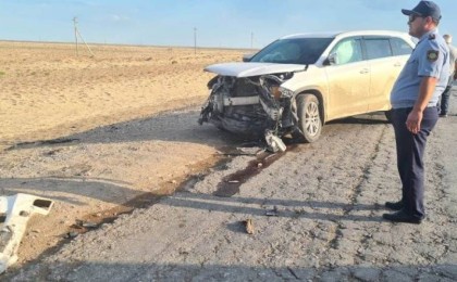 Атырау облысында ірі жол апаты болып, бір әйел тірідей жанып кеткен