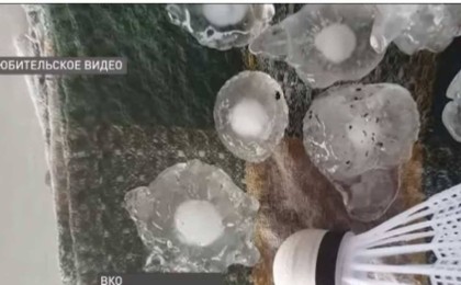 "Аспаннан коронавирус жауды": ШҚО-да жауған бұршақ тұрғындарды таңғалдырды