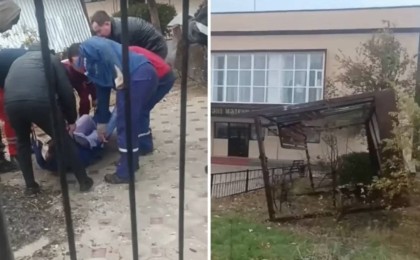 Ақтауда автобус аялдамасы адамдардың үстіне құлаған