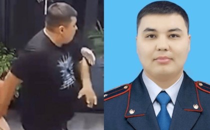 Шымкентте гүл шоғын ұрлап, сатушыны итерген ер адамның экс-полицей екені анықталды