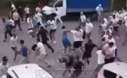 «Ордабасы» мен «Легия» жанкүйерлері шекісіп қалды (ВИДЕО)