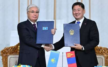 Қазақстан мен Моңғолия президенттері бірлескен декларацияға қол қойды