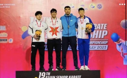 Шымкенттік спортшылар жеңіс тұғырынан көрінді