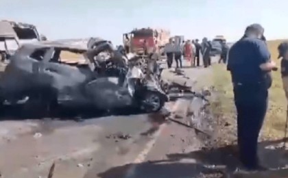 Түркістан облысында жантүршігерлік жол апатынан 9 адам қаза тапты