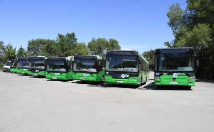 В Алматинской области запустили в рейс 25 автобусов нового коммунального Автобусного парка региона