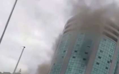 Астанада «Дипломат» қонақүйінің жанында орналасқан мейрамхана өртенді (ВИДЕО)