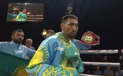 Жәнібек Әлімханұлының Австралиядағы жекпе-жегінде Қазақстанның ескі әнұраны қойылды