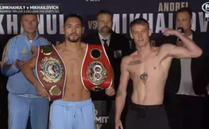 Жәнібек Әлімханұлы жекпе-жек алдындағы салмақ өлшеуден сәтті өтті