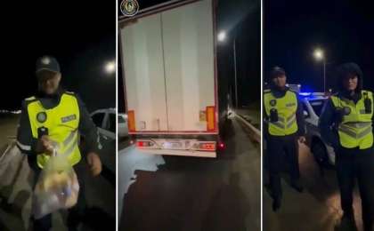 Түркістан полициясы Меккеге жаяу бара жатқан азаматқа азық-түлік алып берді