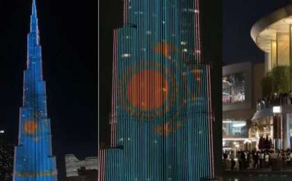 «Бурдж Халифа» Қазақстан туымен безендірілді