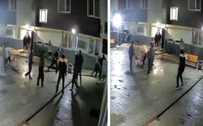 Алматыда тұрғын үй кешенінде бір топ ер адам күзетші мен тұрғынды ұрып кеткен