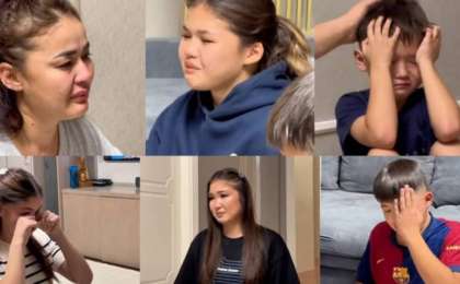 “Әкелеріне өкпелері бар екен” - Қабатовтың балалары ағыл-тегіл жылаған видеолары тарады (ВИДЕО)