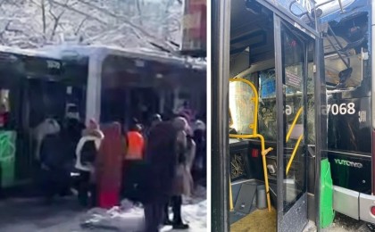 Алматыда автобус троллейбусқа соғып, адамдар зардап шекті