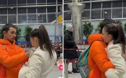 Индира Елемес танымал рэпермен әуежайда бірге көрінді