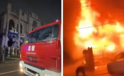 Таразда мейрамхана аумағында өрт шығып, 100 адам эвакуацияланды