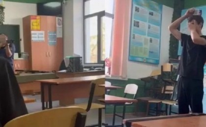 Алматыда колледжде оқытушы студенттің басына нысана қойып, оқ атқан