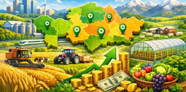 Аймақтар және АӨК инвестициясы: Алматы облысы драйвер, Атырау мен Ұлытау аутсайдер...