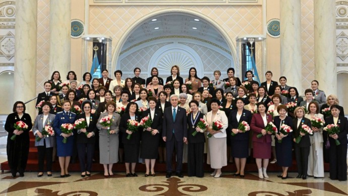 Президент Ақордада Халықаралық әйелдер күніне арналған салтанатты іс-шараға қатысты