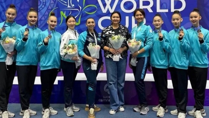 Көркем гимнастикадан Қазақстан құрамасы Ташкенттегі Әлем кубогында күміс медаль алды