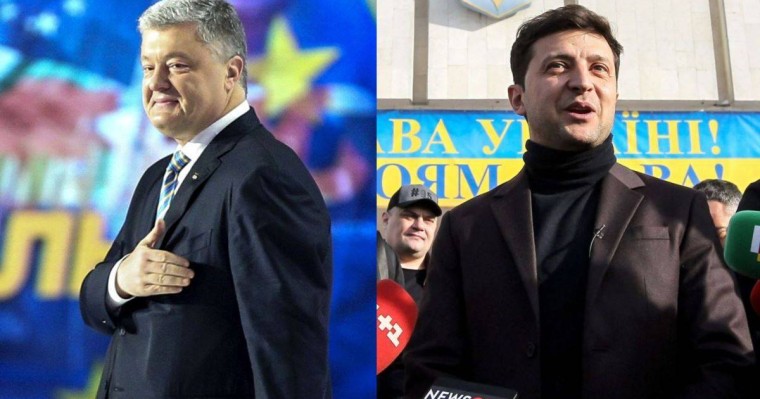 Украинада Порошенко мен Зеленскийдің дебаты өтіп жатыр