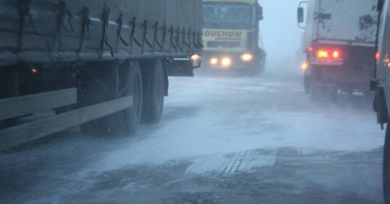 Самара - Шымкент тас жолында жеті жүк көлігі соқтығысты