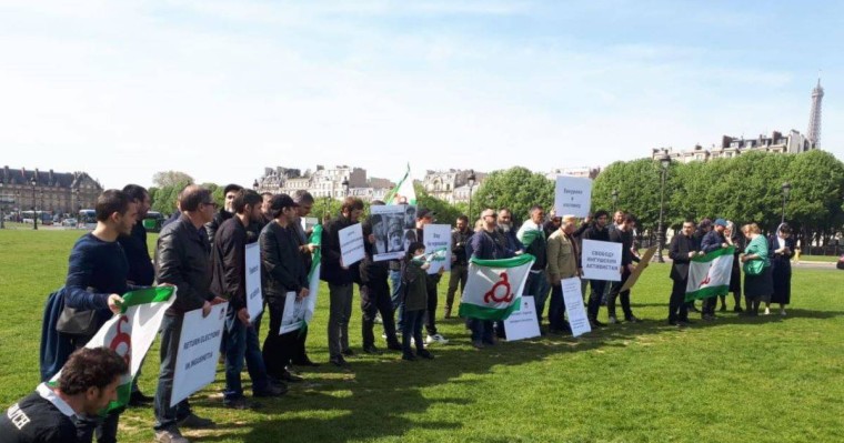 Парижде ондаған ингуш Юнус-Бек Евкуровтың биліктен кетуін талап етті